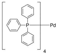 Chemical structure of Tetrakis(triphenylphosphine)palladium(0)