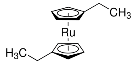 Chemical structure of Bis(ethylcyclopentadienyl)ruthenium(II)