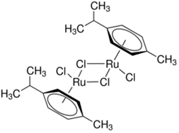 Chemical structure of Dichloro(p-cymene)ruthenium(II) dimer